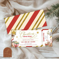 Billet pour une soirée cinéma de Noël en or