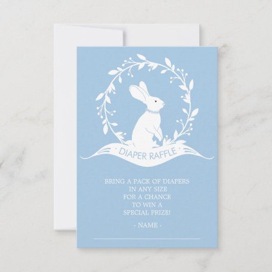 Invitation Billet rabat Baby shower Bunny Boys (Devant)
