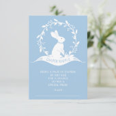 Invitation Billet rabat Baby shower Bunny Boys (Debout devant)