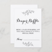 Invitation Billet Raffle de couche Baby shower Kraft rustique (Devant / Derrière)