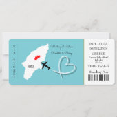 Invitation Billet Rhodes destination mariage (Devant)
