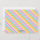 Invitation Billet rose de fête d'anniversaire de carnaval de (Dos)