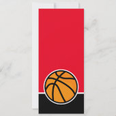 Invitation Billet rouge de basket-ball Couples Baby shower ph (Dos)