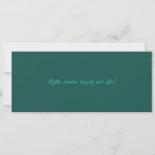 Invitation Billet Simple Retro Style Mariage vert (Dos)