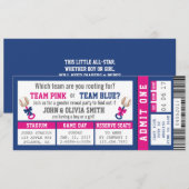 Invitation Billet Sport Genre Reveillez Invitation, Baseball (Devant / Derrière)