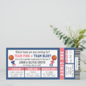 Invitation Billet sport Genre Reveillez Invitation, Basket-ba (Debout devant)