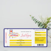 Invitation Billet Surprise Boarding Pass Las Vegas Week-end (Debout devant)
