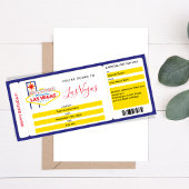 Invitation Billet Surprise Boarding Pass Las Vegas Week-end