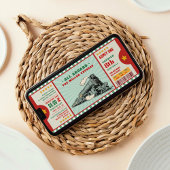 Invitation Billet Train Vert Anniversaire Passe d'Embarquemen