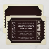 Invitation Billet vidéo (Devant / Derrière)