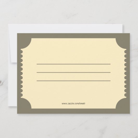 Invitation Billet vidéo (Dos)