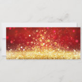 Invitation Billet Vidéo Rouge & Or Anniversaire (Dos)