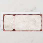 Invitation Billet vintage Rustic Movie Enregistrer la date (Dos)