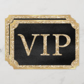 Invitation Billet VIP Black and Gold (Devant / Derrière)