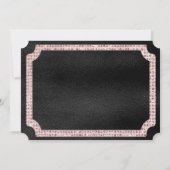 Invitation Billet VIP Black & Pink Diamonds (Dos)