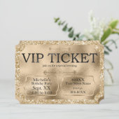 Invitation Billet VIP Doré Evénement Spécial (Debout devant)