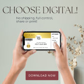 Invitation Billet VIP Event Golden Corporate Logo