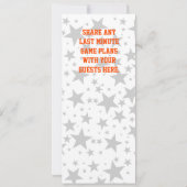 Invitation Billet VIP Football Aqua Blue & Orange Birthday (Dos)