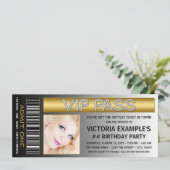 Invitation Billet VIP Pass Anniversaire (Debout devant)