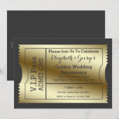 Invitation Billet VIP Pass Anniversaire de Mariage de Diamant (Devant / Derrière)