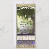 Invitation Billet VIP pour la fête Sweet 16 d'accès à la Forê (Devant)