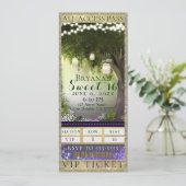 Invitation Billet VIP Sweet 16 Party Enchanted Forest Access (Debout devant)