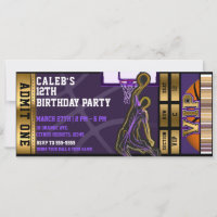 Billet VIP violet or pour l'anniversaire de Basket