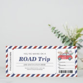 Invitation Billet voyage aller-retour Bon voyage (Debout devant)