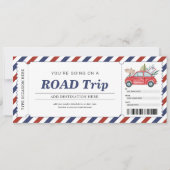 Invitation Billet voyage aller-retour Bon voyage (Devant)