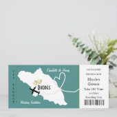 Invitation Billet Voyage Embarquement Pass Rhodes Mariage gre (Debout devant)