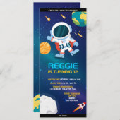 Invitation Billets d'anniversaire de l'astronaute Planètes sp (Devant / Derrière)