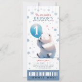 Invitation Billets d'anniversaire de l'ours polaire de l'Oned (Devant)