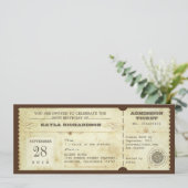 Invitation Billets d'anniversaire de typographie vintage (Debout devant)