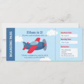 Invitation Billets d'avion Boys d'anniversaire (Devant)