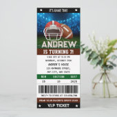 Invitation Billets de football américain fête d'anniversaire (Debout devant)