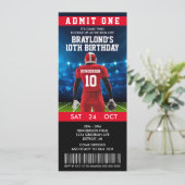 Invitation Billets de football Anniversaire (Debout devant)