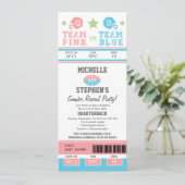 Invitation Billets de football Baby shower de révélation de g (Debout devant)