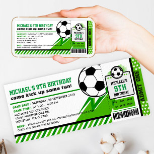 Invitation Billets de football Pass Anniversaire Fête Invitat