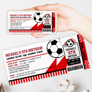 Invitation Billets de football Pass Anniversaire Fête Invitat