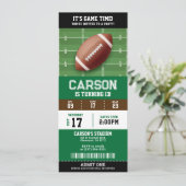 Invitation Billets de la fête d'anniversaire de football (Debout devant)