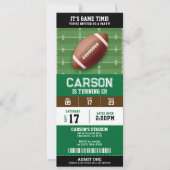 Invitation Billets de la fête d'anniversaire de football (Devant)