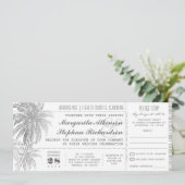 Invitation billets de mariage de destination (Debout devant)