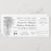 Invitation billets de mariage de destination (Devant / Derrière)