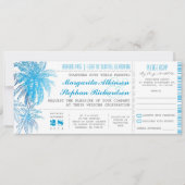 Invitation billets de mariage turquoise (Devant)