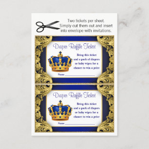Invitation Billets de rabat Prince Diaper