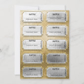 Invitation Billets de roulettes d'or et d'argent (Devant)