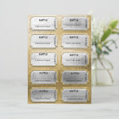 Invitation Billets de roulettes d'or et d'argent (Debout devant)