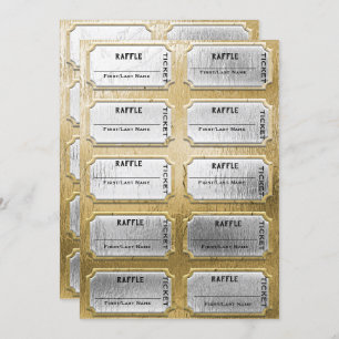 Invitation Billets de roulettes d'or et d'argent