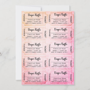 Invitation Billets de rousseur de couches Baby shower arc-en-