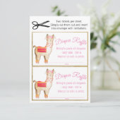 Invitation Billets de rousseur de llama fille (Debout devant)